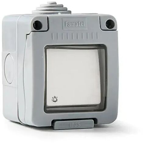 Pulsador timbre superficie estanco IP55 Famatel 19038
