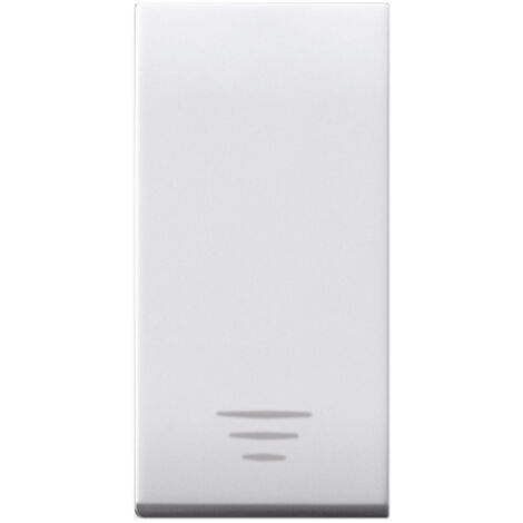 Pulsante 10A Domus S44 AVE Colore RAL 9010 1P Illuminabile Finitura Lucida 1M