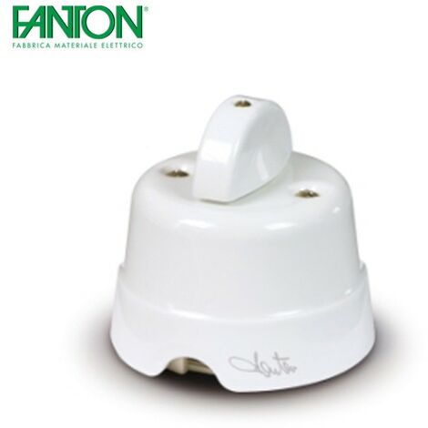 Pulsante 10AX 250V ceramica bianco