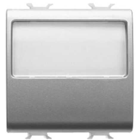 Pulsante 2M 1P Na 10A Targa Portanome Illuminabile Tit. ( GEWISS cod. GW14191 )