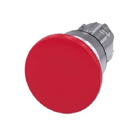 Pulsante A Fungo, 22 Mm, Rotondo, In Metallo, Lucido, Rosso, 40 Mm, Ad Impulso