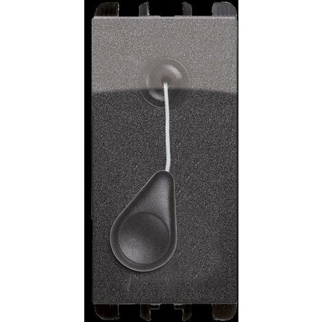 Pulsante a tirante 1p no 10a 1 modulo acciaio scuro urmet 10118ac