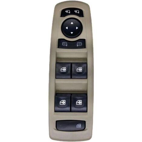 Pulsante alzacristalli elettrici per Renault Laguna 3, Megane 3 e Fluence (2008–2016), pulsante regolatore console 254000015R, interruttore di controllo (colore: beige)