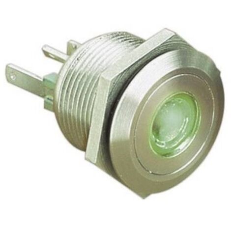 Pulsante antivandalo 24 V/DC 0.05 A 1x Off / (On) Bulgin MPI001/28/GN IP66 Momentaneo 1 pz.