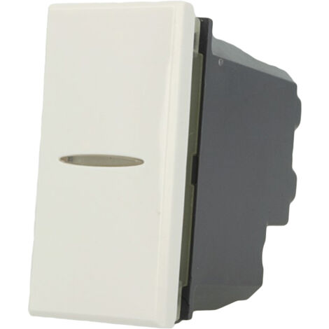 Pulsante Assiale 1P 16A Bianco Compatibile Bticino Axolute