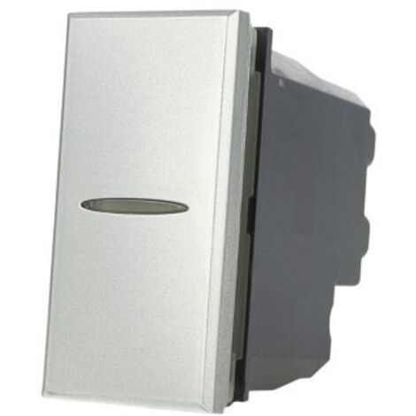 Pulsante Assiale 1P 16A Silver Tech Compatibile Bticino Axolute SD20015T