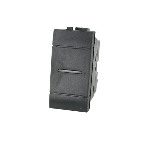 Pulsante assiale 1P nero Compatibile Living Nero