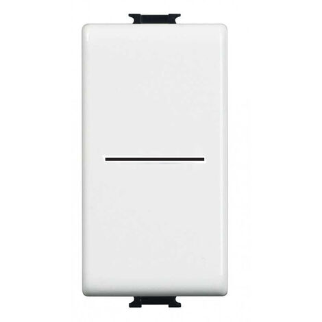 Pulsante Assiale Modulo Compatibile Matix Presa 10AX Controllo Luci Casa Bianco