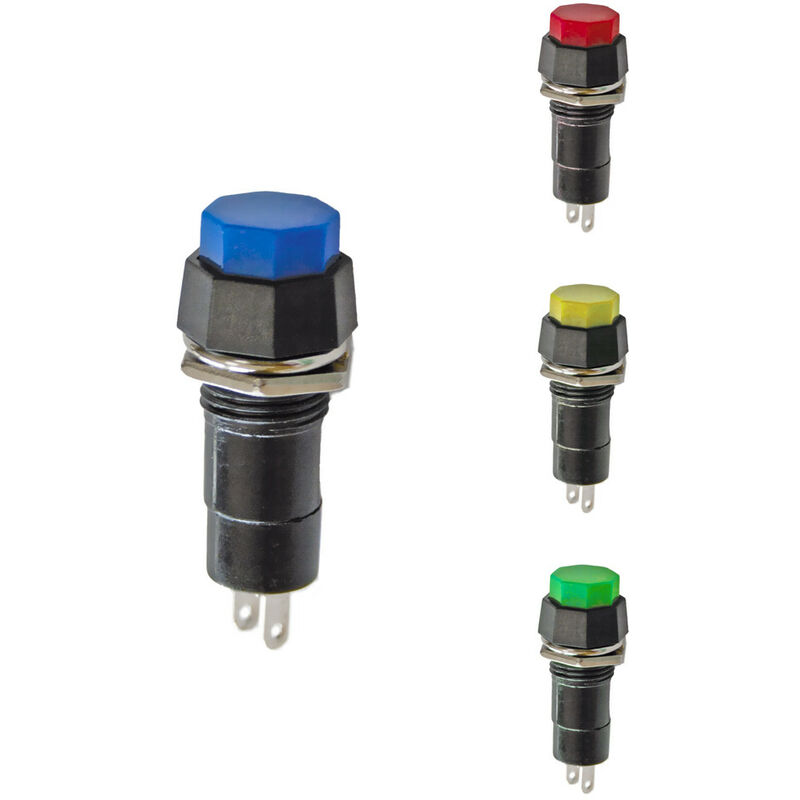 EDM - Pulsante base esagonale 1a 250v colori