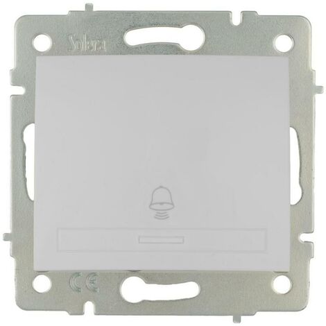 Pulsante campanello 10A 250V Serie Europa 83x81 bianco SOLERA ERP03QC