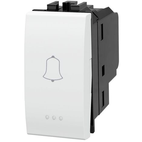 Pulsante Campanello 16A bianco compatibile anche con BTicino Livinglight