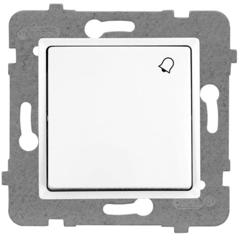 PULSANTE CAMPANELLO BIANCO ROSA - E+PL-58883