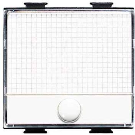 Pulsante campanello con targa portanome luminosa bticino matix am5008, 1p no, colore bianco