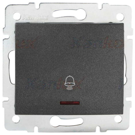 Pulsante campanello LED LOGI grafite Kanlux 25253 parete
