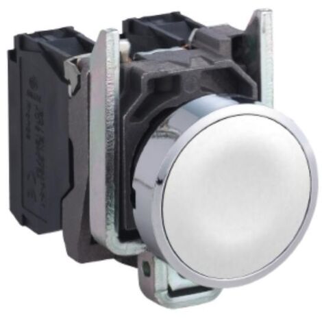 Pulsante Completo filoghiera bianco Ø22 ad impulso 1 NO senza marcatura, bianco