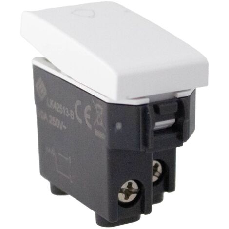 Pulsante Con Simbolo Campanello 1P 10A Colore Bianco Compatibile Con Bticino Living e Vimar Plana