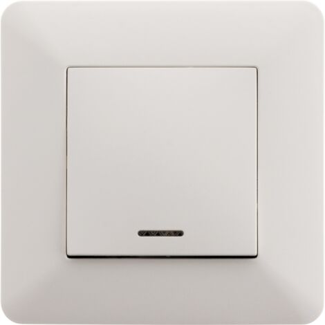 Pulsante da incasso ARTEZO bianco con indicatore luminoso, ZENITECH.