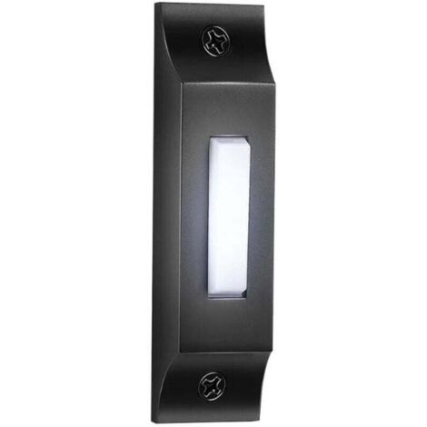 Pulsante del campanello illuminato a LED, eleganti e robusti pulsanti in metallo da parete per la casa, interruttore universale per l'apertura della porta del garage (nero opaco)