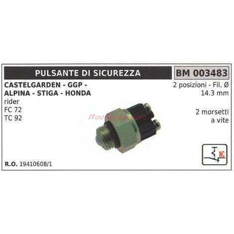 Pulsante di sicurezza CASTELGARDEN motore rider FC 72 TC 92 003483 19410608/1