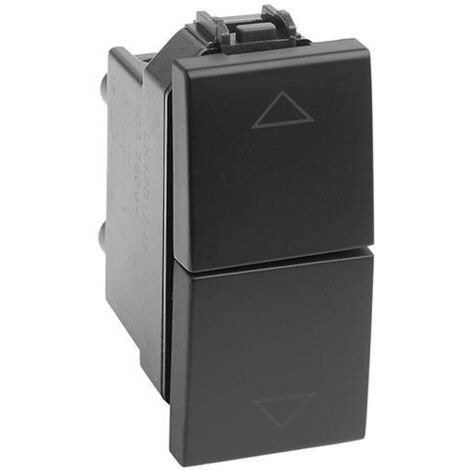 PULSANTE DOPPIO 10A 250V """DELIGHT""" NERO MAURER - CF. BUSTA