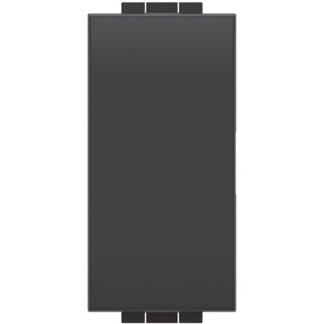 Pulsante doppio bticino living light 1 modulo 1p no + 1p no nero antracite - l4036n