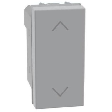 Pulsante doppio bticino matixgo interbloccato 1 modulo grigio - jg4037n