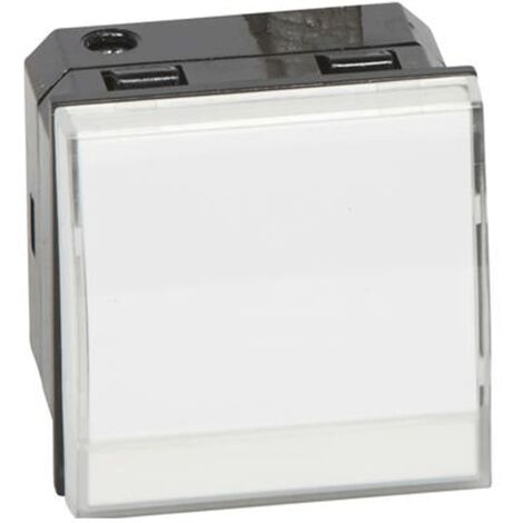 Pulsante Legrand Vela portanome 2 moduli copertura trasparente 683154