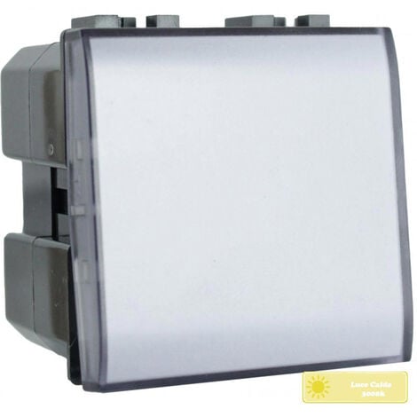 Modulo interruttore touch serie Solar, bianco, compatibile con serie  BTicino Matix - Ettroit MT1401