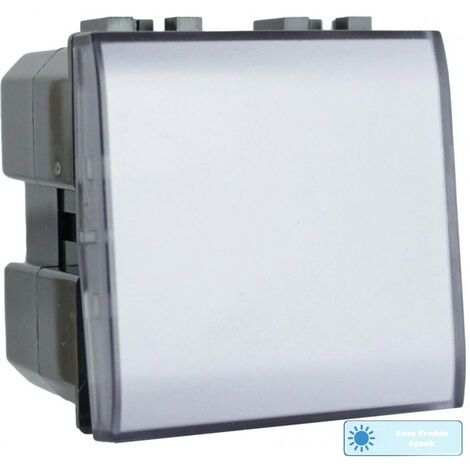 Pulsante luce notturna 2 watt compatibile con vimar plana interruttore on/off segnapassi luce fredda