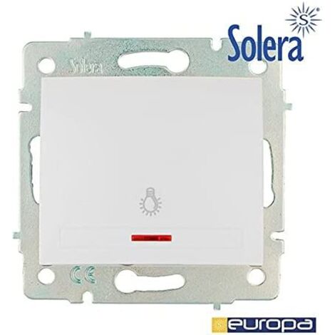 Pulsante Luminoso Luminoso 10A 250V Serie Europa Solera ERP04ILQC