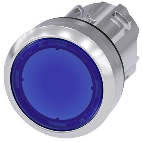 Pulsante Luminoso Piatto Blu