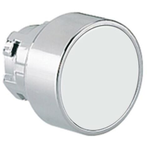 Pulsante Metallico Rasato Bianco     ( LOVATO cod. 8LM2TB108 )