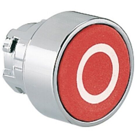 Pulsante Metallico Rasato O Rosso ( LOVATO cod. 8LM2TB1104 )