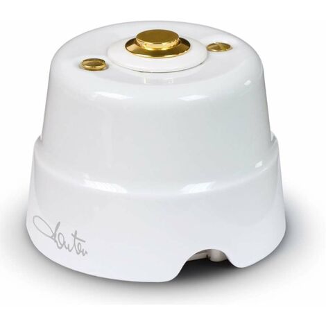 Pulsante ottone per campanello da parete in ceramica 2A 48V bianco