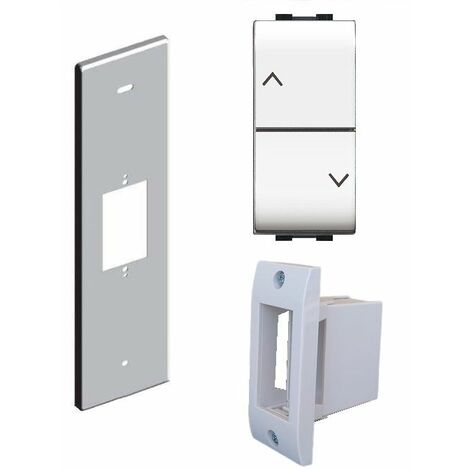 Doppio pulsante Legrand Vela antracite con frecce 1 modulo 682745