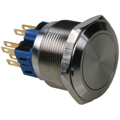 PULSANTE PIATTA IN ACCIAIO INOX DPST 1NO 1NC