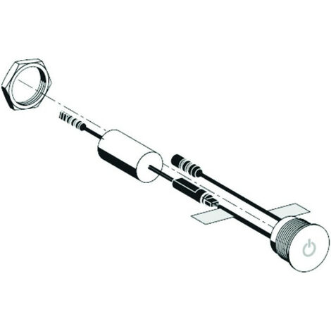 Pulsante piezoelettrico Schell 12V. per doccia cromata