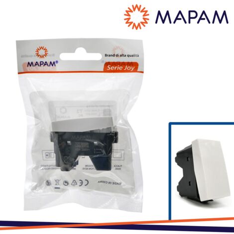 PULSANTE UNIPOLARE (10A-250V) T3-JOY 505B BIANCO IN BLISTER