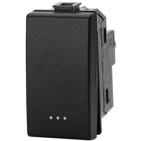 PULSANTE UNIPOLARE CAMPANELLO ABM - NERO VOLT 250 A 16 - 8 pezzi