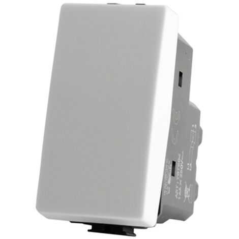Pulsante unipolare compatibile con matix interruttore relè 10A 250V invertitore deviatore campanello bianco