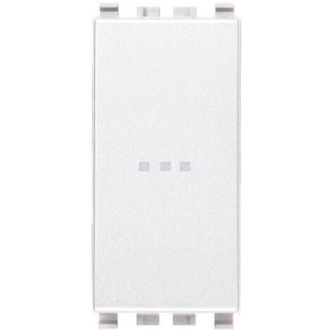 Pulsante Vimar Eikon assiale bianco 1P NO 10A illuminabile 20108.B