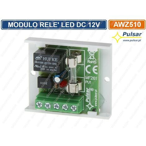 PULSAR MODULO RELE 12V PER ANTIFURTO ALLARME TASIERE E LETTORI RFID