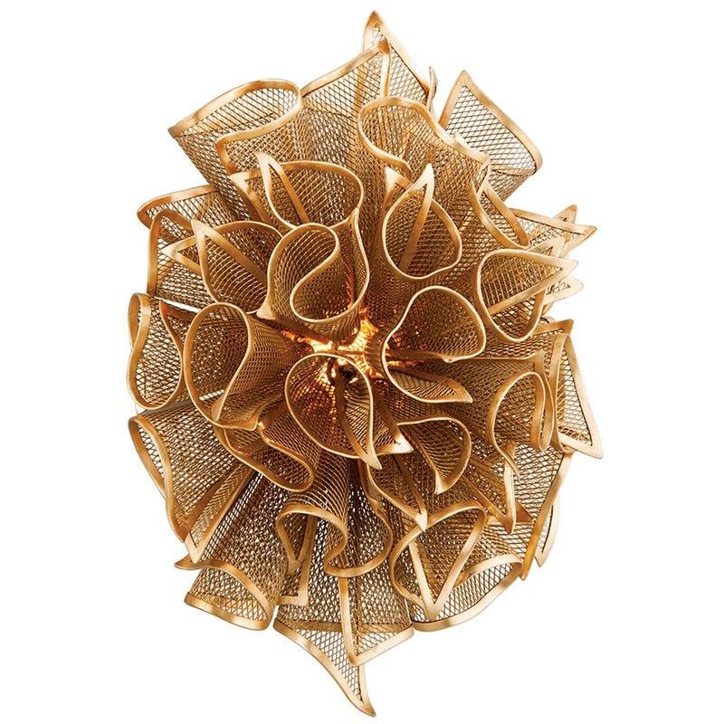 Pulse Applique murale à 1 lumière feuille d'or, 2700K