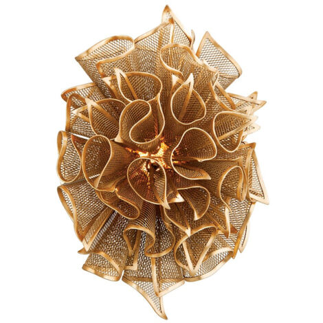Pulse Applique murale à 1 lumière feuille d'or, 2700K