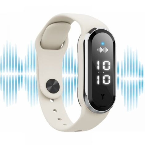Pulsera repelente de mosquitos ultrasónica, reloj antimosquitos, recargable por USB e impermeable, para niños y adultos (blanco)