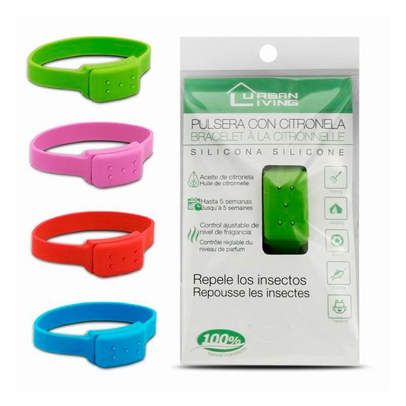 

PULSERA SILICONA ANTIMOSQUITO 6 CM Rosa