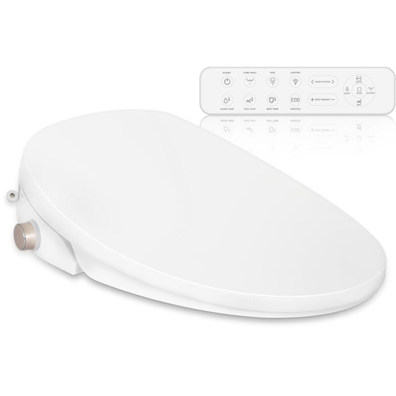 Puluomis - Abattant wc Japonais Automatique, Siège de Toilette Intelligent, Siège de Bidet Électronique, Siège Chauffant, Eau Chaude et Sèche,