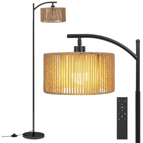 Puluomis – Lampadaire salon télécommandé – Hauteur 159 cm – Angle abat-jour réglable 45° – Luminosité 10-100% 3000K-6000K – Base ronde 25 cm