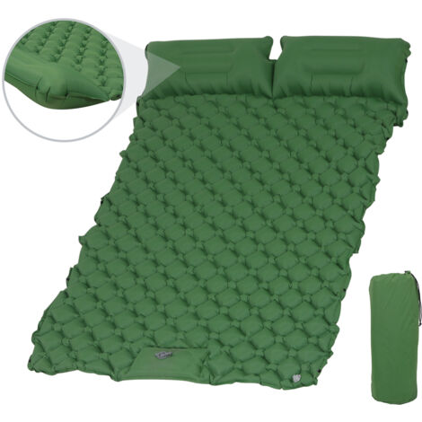 Puluomis Matelas de couchage camping auto-gonflable avec pompe à pied, matelas pneumatique épaissi 190x120x5 cm, tapis de couchage ultra-léger, résistant à l'humidité, matelas de camping pour la rando