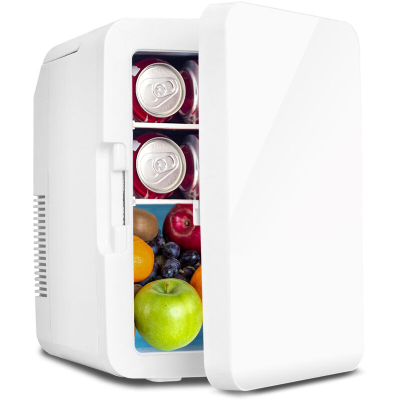 Puluomis - Mini Réfrigérateur 10L pour Cosmétiques, Alimentation - Mini Réfrigérateur Electronique Portable 220V/12V - Cuisine, Chambre, Bureau,